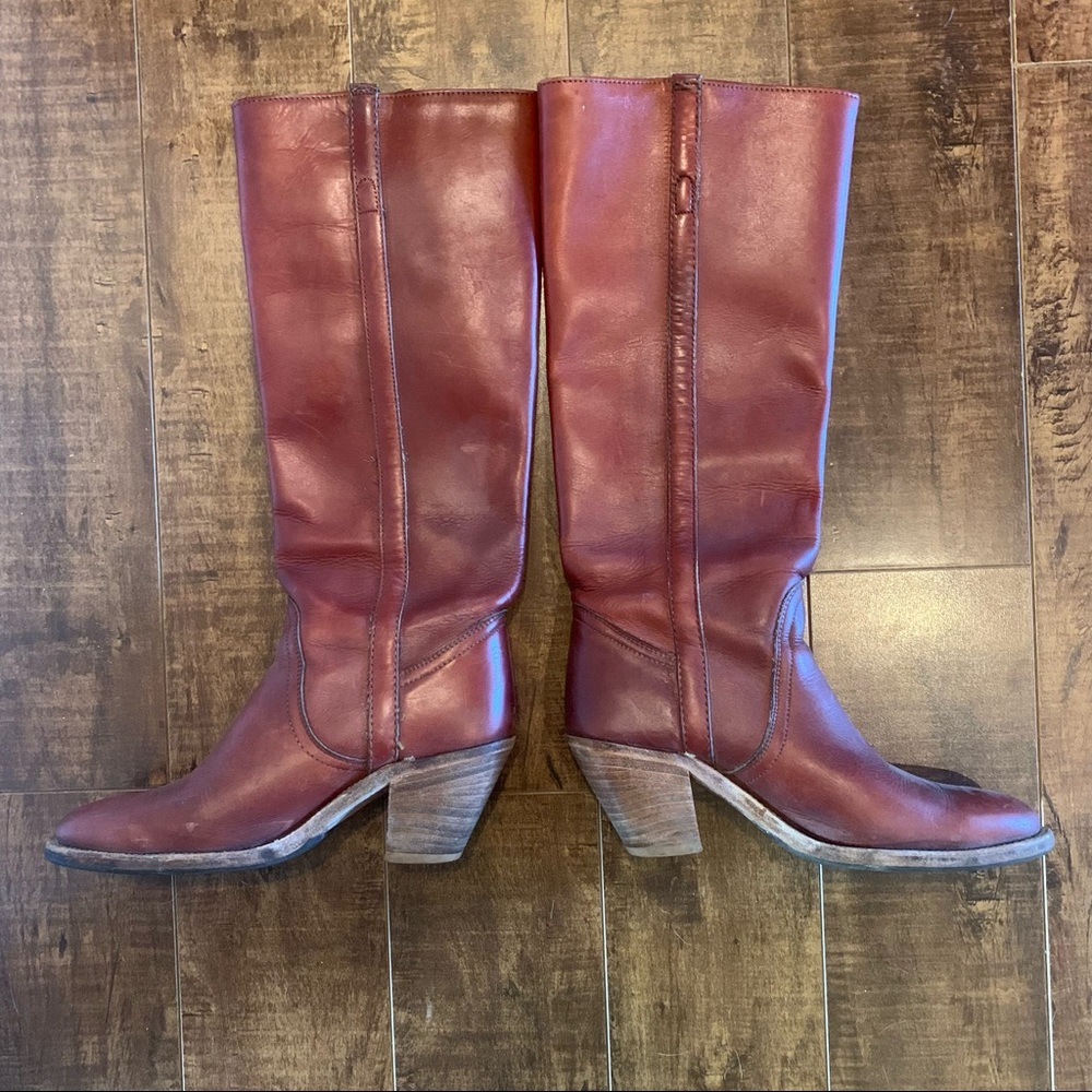 FRYE knee high leather boots